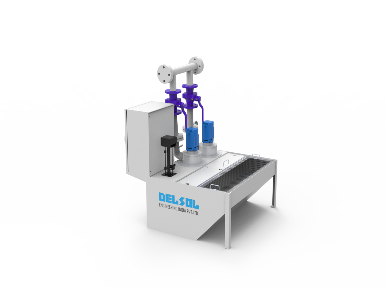 industrial sump tank for coolant and wastewater handling